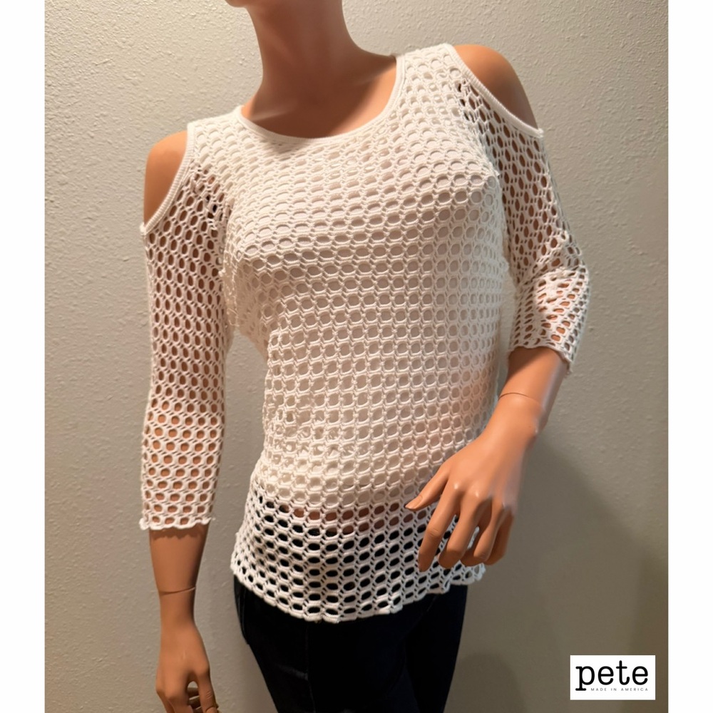 Pete Women's White Crochet Blouse